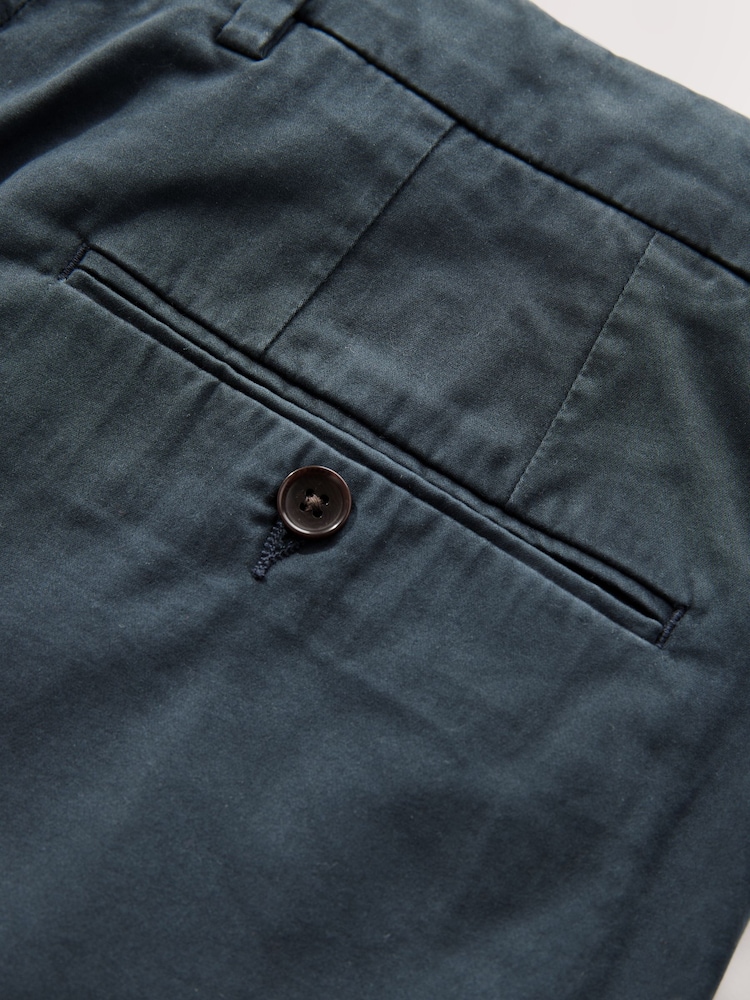 Vintage Blue Premium Sateen Chino Shorts - Image 10 of 10