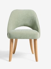 Set of 2 Green Remi Light Wood Leg Dining Chairs - Image 5 of 9