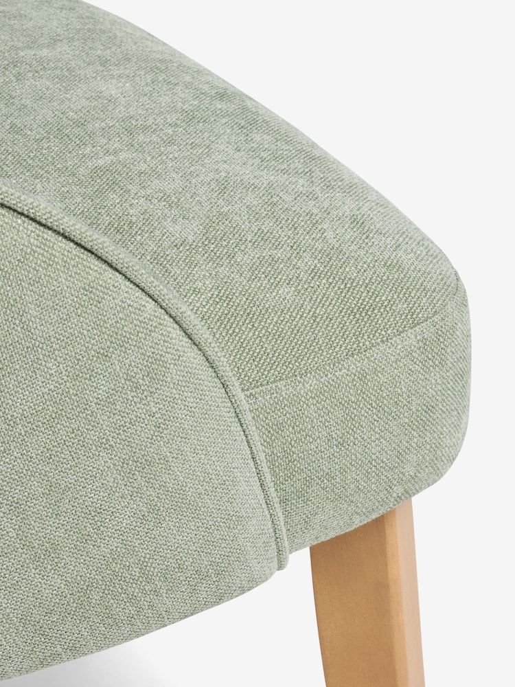Set of 2 Green Remi Light Wood Leg Dining Chairs - Image 9 of 9