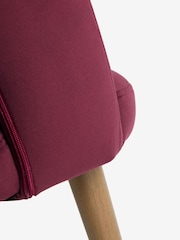 Set of 2 Pink Orton Dark Wood Leg Dining Chairs - Image 7 of 7