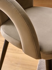 Set of 2 Mink Brown Orton Black Leg Dining Chairs - Image 2 of 7