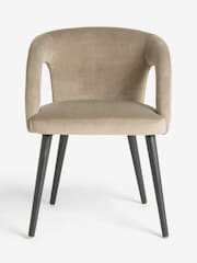Set of 2 Mink Brown Orton Black Leg Dining Chairs - Image 3 of 7