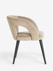 Set of 2 Mink Brown Orton Black Leg Dining Chairs - Image 5 of 7