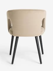 Set of 2 Mink Brown Orton Black Leg Dining Chairs - Image 6 of 7