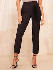 Friends Like These Black Ankle Grazer Seam Detail Tailored Trousers - Image 1 of 4