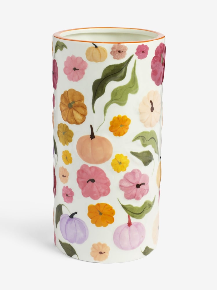 Ceramic Pumpkin Embossed Vase - Bild 1 von 2