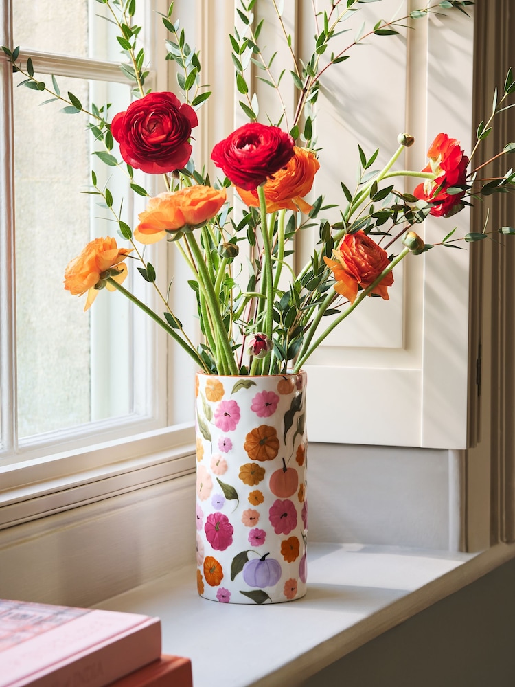 Multicolour Ceramic Pumpkin Embossed Vase - Image 1 of 4 Multicolour Ceramic Pumpkin Embossed Vase - Image 1 of 4