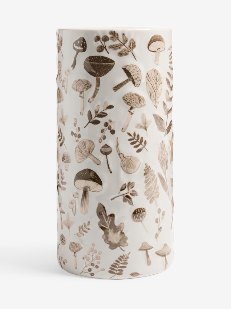 Natural Ceramic Woodland Embossed Vase - Image 1 of 2