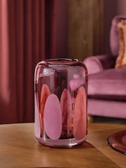 Purple/Pink Confetti Glass Vase - Image 2 of 4