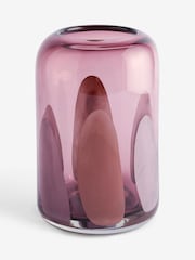 Purple/Pink Confetti Glass Vase - Image 4 of 4