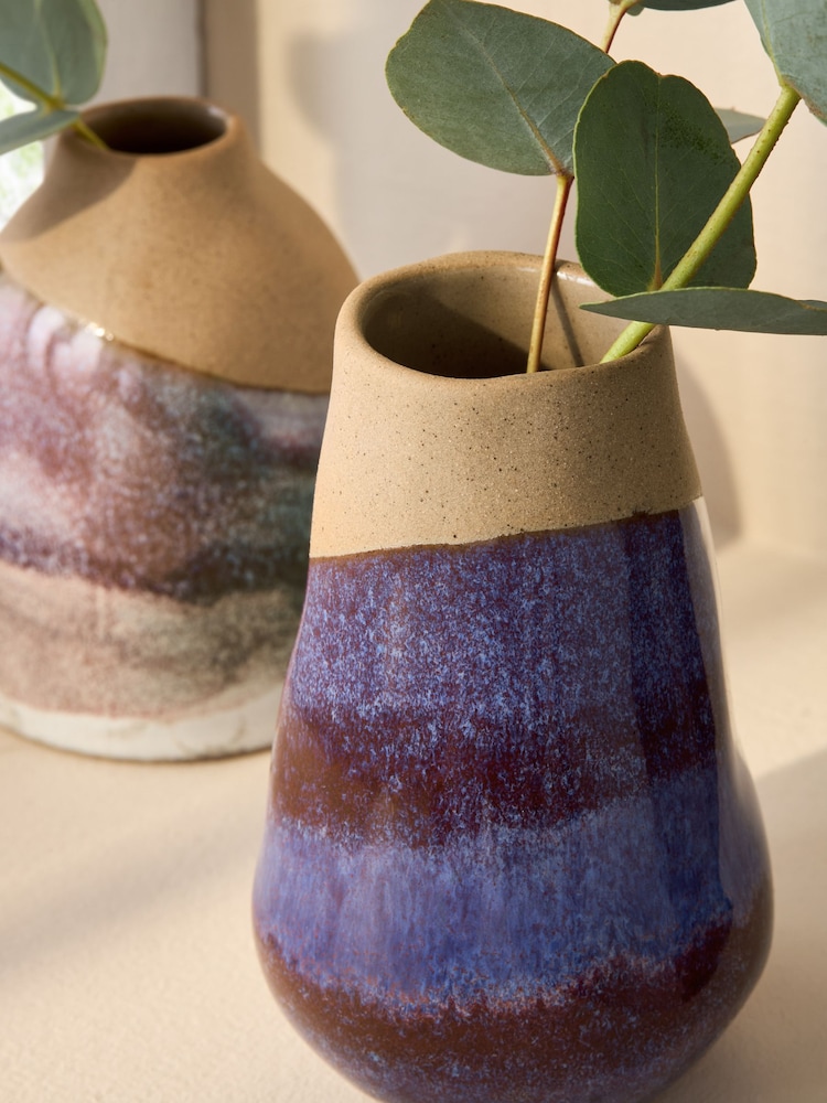 Purple/Pink Reactive Glaze Mini Bud Vases - Image 2 of 4 Purple/Pink Reactive Glaze Mini Bud Vases - Image 2 of 4
