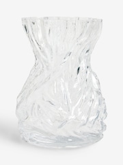 Clear Glass Paper Bag Vase - Image 1 of 2