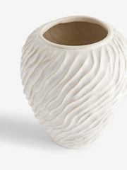 Natural Ceramic Fairford Textured Medium Vase - Image 5 of 5