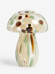Brown/Green Confetti Glass Mushroom Ornament - Image 3 of 3