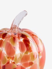 Orange/Red Confetti Glass Mini Pumpkin Ornament - Image 4 of 4
