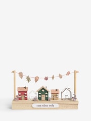 Natural Wood Autumnal House Scene Ornaments - Image 4 of 6