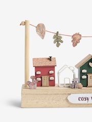 Natural Wood Autumnal House Scene Ornaments - Image 6 of 6