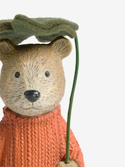 Bertie Bear Under Autumnal Felt Leaf Ornament - Bild 2 von 2