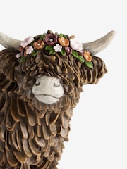 Brown Floral Crown Hamish the Highland Cow Ornament - Image 4 of 5