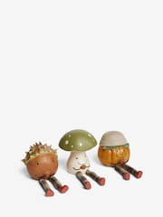 Set of 3 Orange/Brown/Green Dangly Leg Friends Autumnal Ornaments - Image 4 of 4