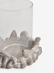 Grey Mushroom Autumnal Glass Hurricane - Image 5 of 5