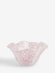 Pink Confetti Glass Scalloped Decorative Bowl - Image 4 of 4