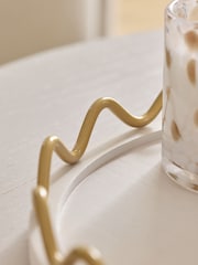 White Bronx Wooden Decorative Wiggle Tray - Image 2 of 3