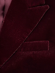 Mango Red Velvet Suit Blazer - Image 7 of 7
