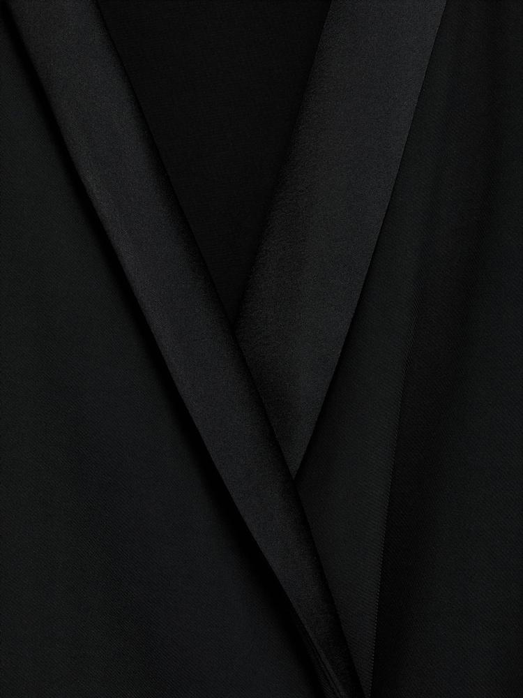 Mango Black Wrap Front Long Sleeve Mini Dress - Image 7 of 7