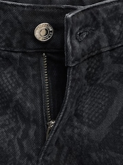 Mango Black Snake Print Wide Leg Jeans - Image 6 of 6