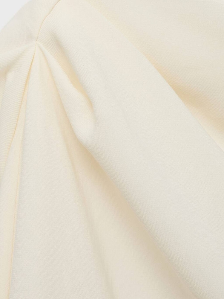 Mango Cream Asymmetric Long Sleeve Blouse - Image 7 of 7