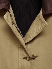 Mango Brown Contrast Collar Barn Parka Jacket - Image 8 of 8