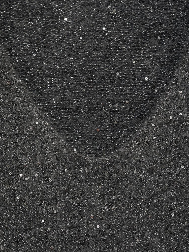 Mango Grey Sparkle Knitted Jumper - Image 6 of 6
