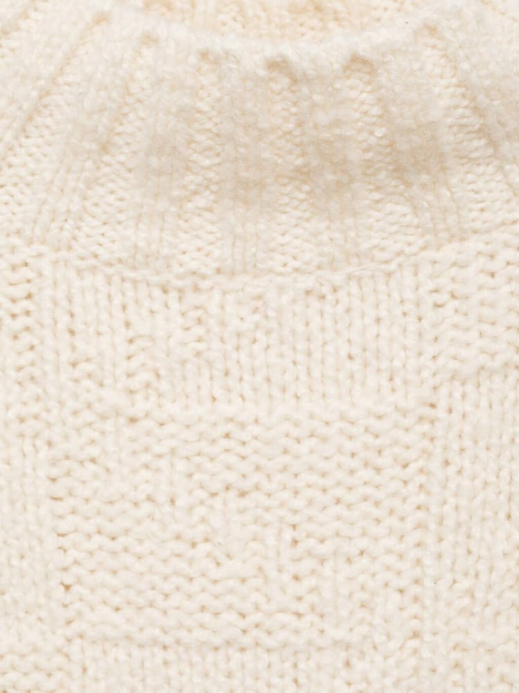 Mango Cream Knitted Highneck Jumper - Image 8 of 8
