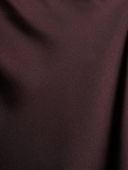 Mango Chocolate Brown Satin Maxi Skirt With Side Split - Image 5 of 5