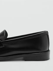 Mango Black Leather Loafers - Image 3 of 4