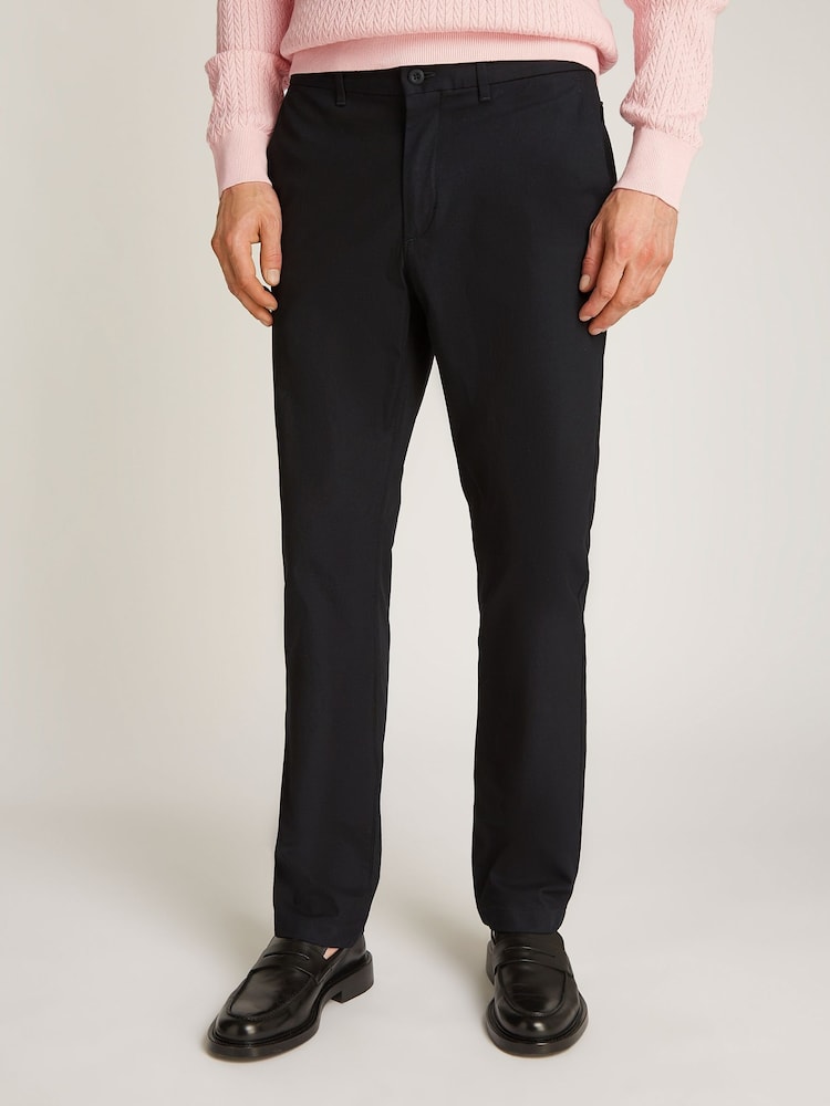 Tommy Hilfiger Black Denton Straight Chino Trousers - Image 1 of 7