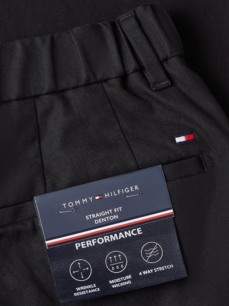 Tommy Hilfiger Black Denton Straight Chino Trousers - Image 7 of 7