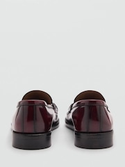 Mango Purple Leather Loafers - Image 3 of 4