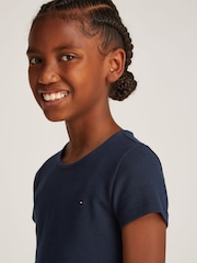 Tommy Hilfiger Blue Ottoman Skater Dress - Image 3 of 5