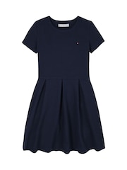 Tommy Hilfiger Blue Ottoman Skater Dress - Image 4 of 5