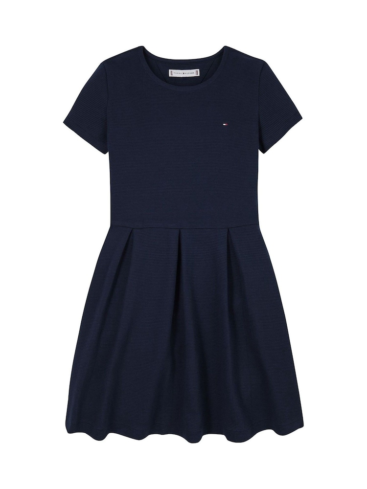 Tommy Hilfiger Blue Ottoman Skater Dress - Image 4 of 5
