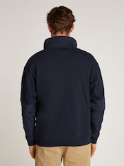 Tommy Hilfiger Blue Essential Quarter Zip Sweatshirt - Image 2 of 6