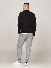 Tommy Hilfiger Black Regular Fit Essential Sweatshirt - Image 2 of 7