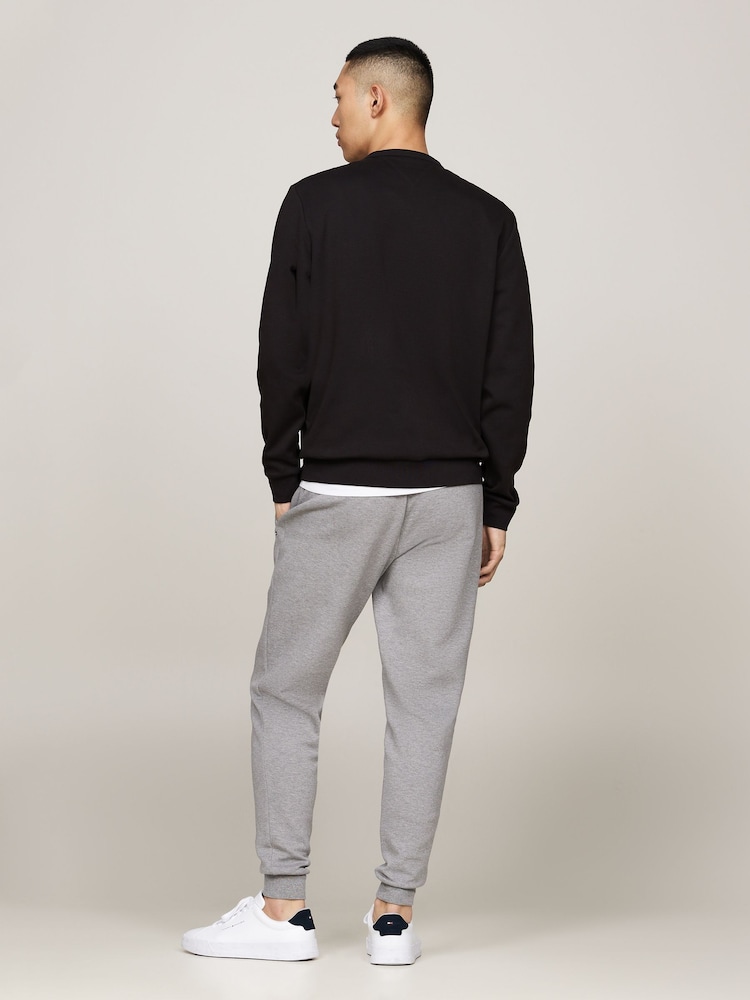 Tommy Hilfiger Black Regular Fit Essential Sweatshirt - Image 2 of 7