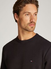 Tommy Hilfiger Black Regular Fit Essential Sweatshirt - Image 4 of 7