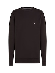 Tommy Hilfiger Black Regular Fit Essential Sweatshirt - Image 6 of 7