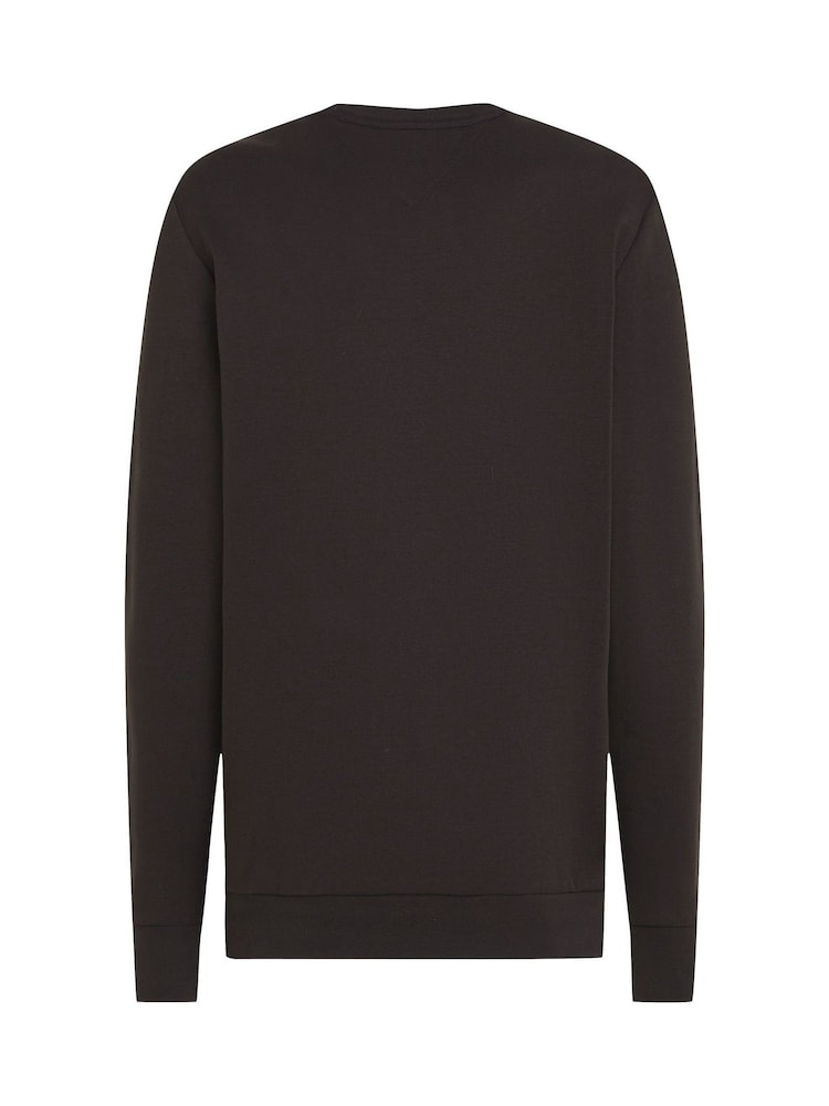 Tommy Hilfiger Black Regular Fit Essential Sweatshirt - Image 7 of 7