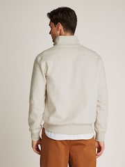 Tommy Hilfiger Beige Essential Quarter Zip Sweatshirt - Image 2 of 6
