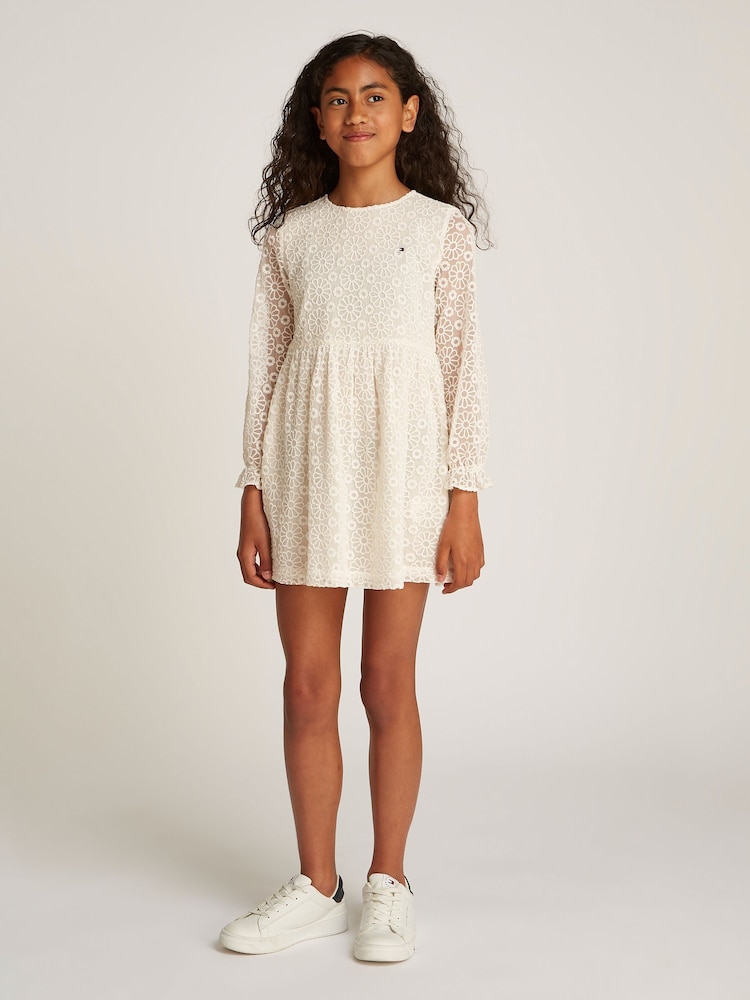 Tommy Hilfiger Nude Floral Lace Dress - Image 1 of 5